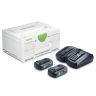 Starterset Festool SYS 18V 2x4.0Ah TBX, Met duolader TCL 6 DUO