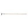 Hak recht laag 10x5cm met steel 1.5m