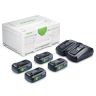 Starterset Festool SYS 18V 4x4.0Ah TBX, Met duolader TCL 6 DUO