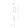Sluitplaat vlak 472 Lap 878, lang, rond, inox, 270x36x3mm