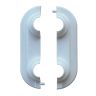 Rozet dubbel met afstand 50mm wit