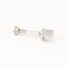 Wc-garnituur inox zonder rozet met knop