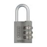 Hangslot 3 cijfercombinatie Titanium 30mm 145/30