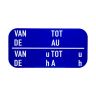 Onderbordklever v datum NL/FR van/tot