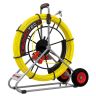 Glasvezelstaaf dia 7.5mm met stalen haspel en transportwielen - 80 m