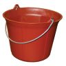 Bouwemmer PE + rubber rood 11L