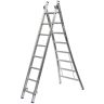 Ladder reform geanodisseerd dubbel 2 x 8 treden, 3,5m