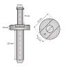 Kierstandhouder vloermodel inox