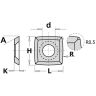 Wisselmessen HWM 15x15x2.5, 10st