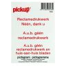 Picto zelfklevend wit/rood "geen reclame" 3st