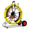 Glasvezelstaaf dia 9.0mm met stalen haspel en transportwielen - 80 m