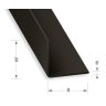 Hoekprofiel pvc zwart 15x15mm, 1m
