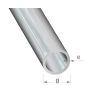Buisprofiel rond, alu brut, 6x1mm, 1m