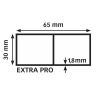 Paslat alu 3m 65x30x1.8mm met tussenkamer extra pro, voor metser