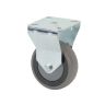 Wiel Rubber Vast Plaat Grijs