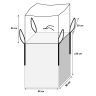 Big-Bag 90x90x130cm PP Wit JP+FR