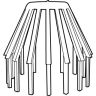 Bladvanger pvc grijs