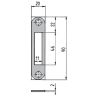 Slotplaat 0211 RO voor rolslot 78 inox