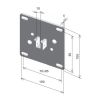 Steun 100x100 c/sella q.10 zinc