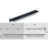 Dassenrek vast alu zwart 42cm