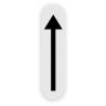 Verkeersbord XA/XB: Onderbord enkele pijl bevest. horizontaal