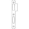 Sluitplaat vlak afgerond inox Lip=12mm