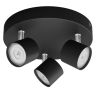 Spot STAR dimbaar rond zwart 3x4.5W