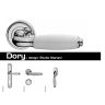 Deurkruk DORY R+E Chroom-wit