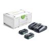 Starterset SYS 18V 2x4.0Ah, Met duolader TCL 6 DUO