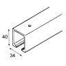 Rail boven alu JUNIOR 80 en 100 geboord