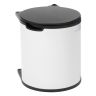 Vuilbak inbouw 15l wit