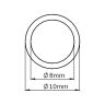 Vliegraam profiel alu rond diam 10x8