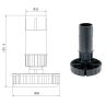 Voet pvc zwart