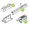 Schuifdeur Junior 100B lange bout met 2 softstops