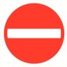 Pictogram zelfklevend verboden doorgang d.200mm