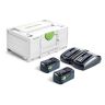 Starterset SYS 18V 2x5.0Ah, Met duolader TCL 6 DUO