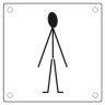 Pictogram heren inox 150x150mm
