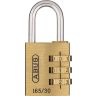 Hangslot verstelb. code 165 messing
