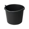 Bouwemmer PE zwart 12L