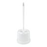 Toiletborstel met houder laag rond Wit