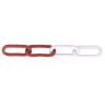 Ketting vz rood/wit 6mm