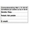 Klever voor camerabewaking NL/FR 165x90