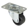 Kastwiel pvc zwart los plaat