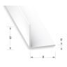 Hoekprofiel pvc wit 20x20mm, 2m