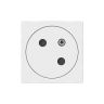 Contactdoos mosaic 2P+A vlak 45° Wit