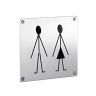 Pictogram dames-heren inox