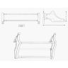 Schoenrek chrome 40-70cm regelbaar m751