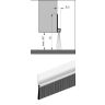 Tochtprofiel borstel, 80x8.5mm, 2.5m