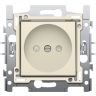 Stopcontact inbouw z/aarding cream