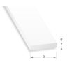 Profiel plat, pvc wit, 25x5mm, 2m